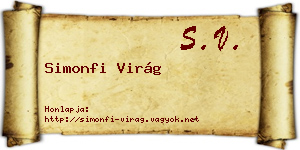 Simonfi Virág névjegykártya